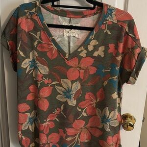 Cupio Pink and Green Relaxed Boxy Tee